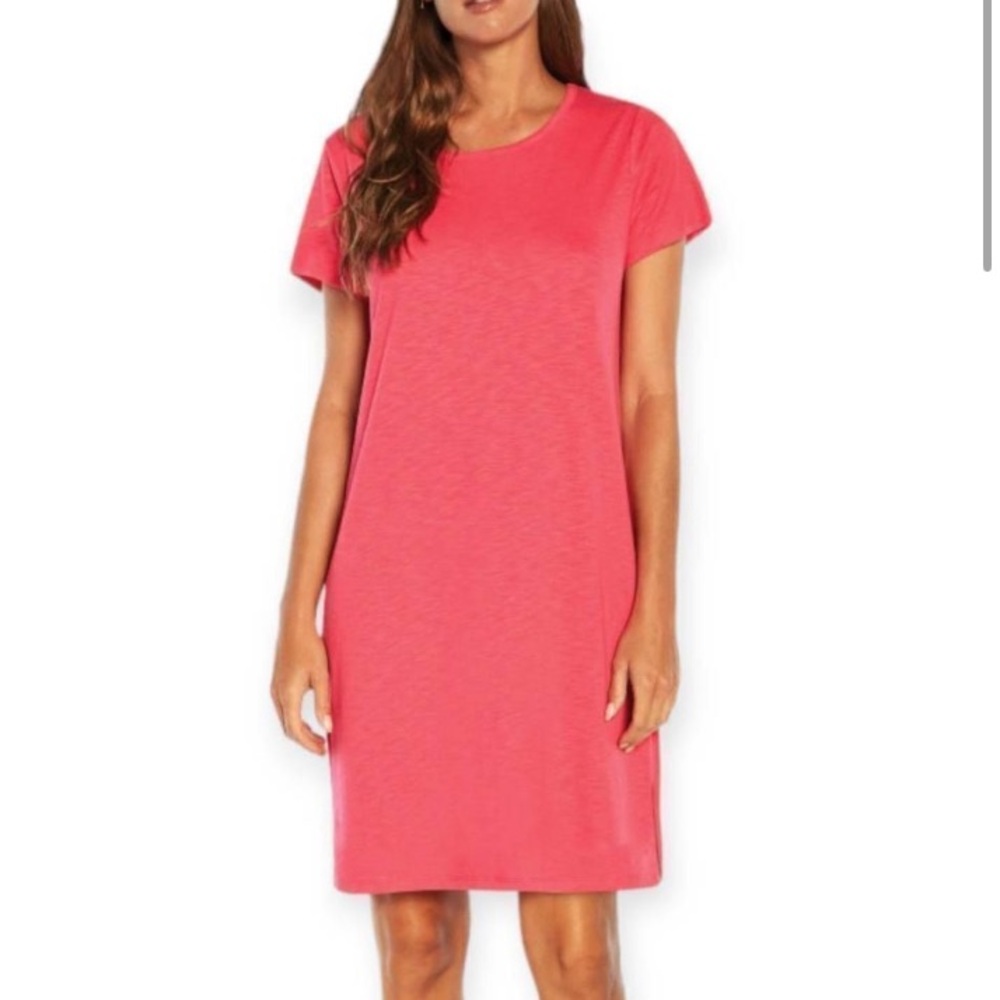 🎁Like New! Women's Gap Coral Pink Shortsleeve Shirt Dress- X-Small (0-2)